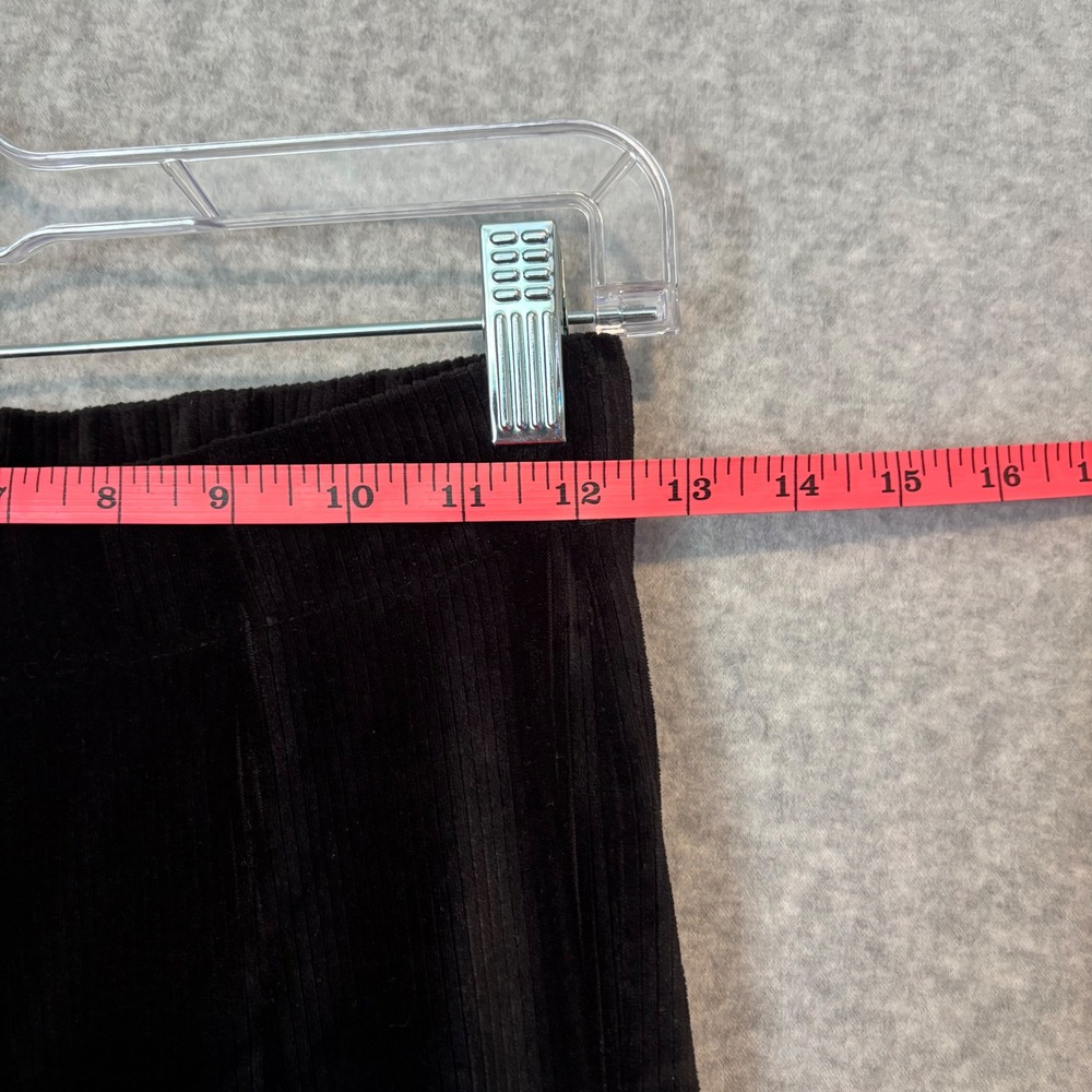 Kohl's Black Luxe Corduroy Women's XS Ribbed Stretch Pants‎ Flare Bell Bottom - Picture 5 of 10